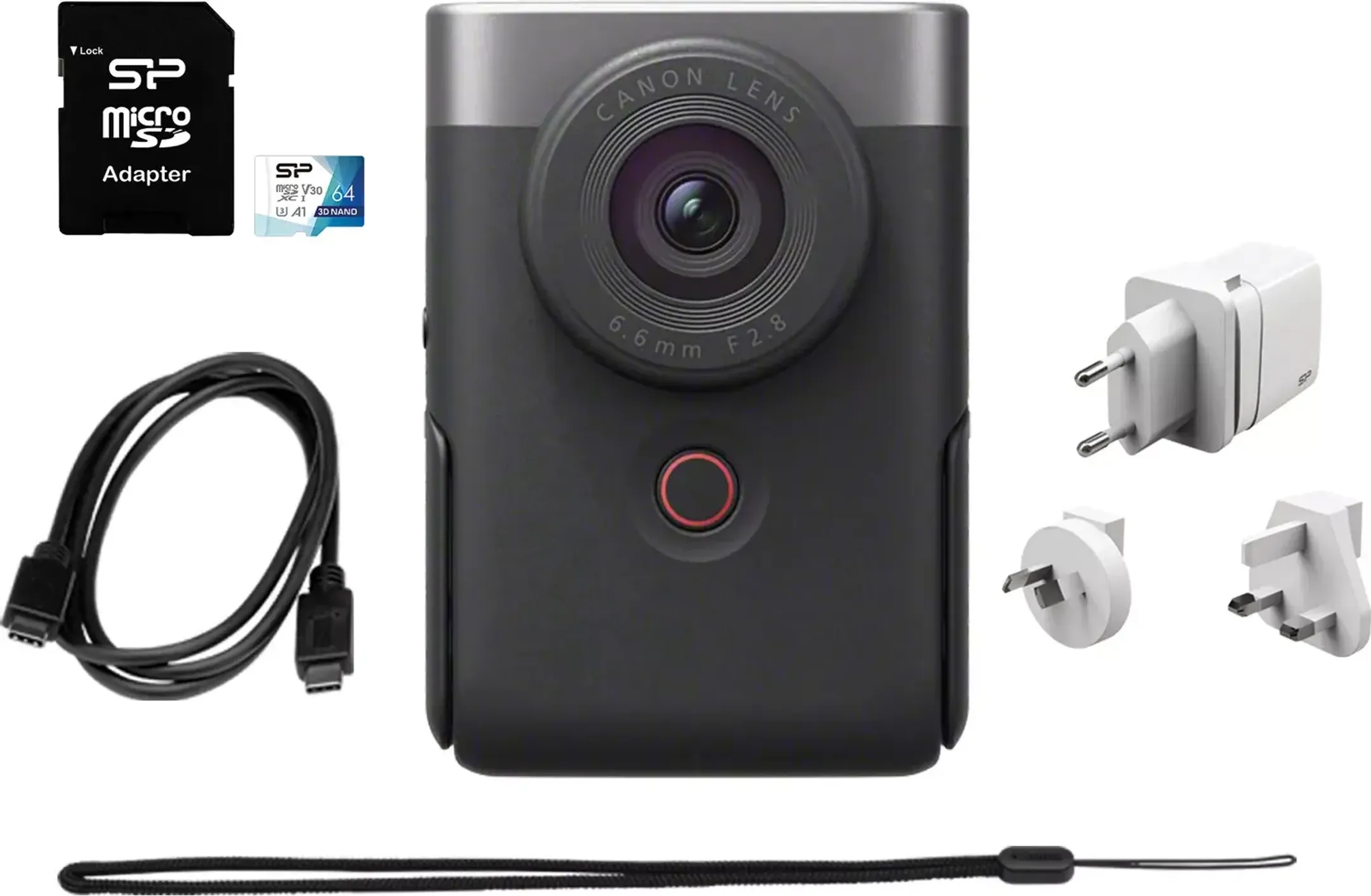 Canon PowerShot V10 Essential Kit - Zwart