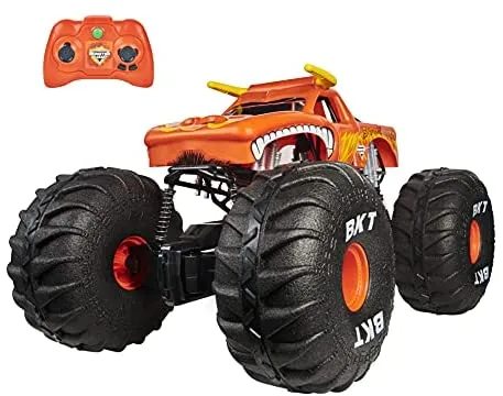 Monster Jam, Official Mega Grave Digger All-Terrain Remote Control Monster Truck with Lights