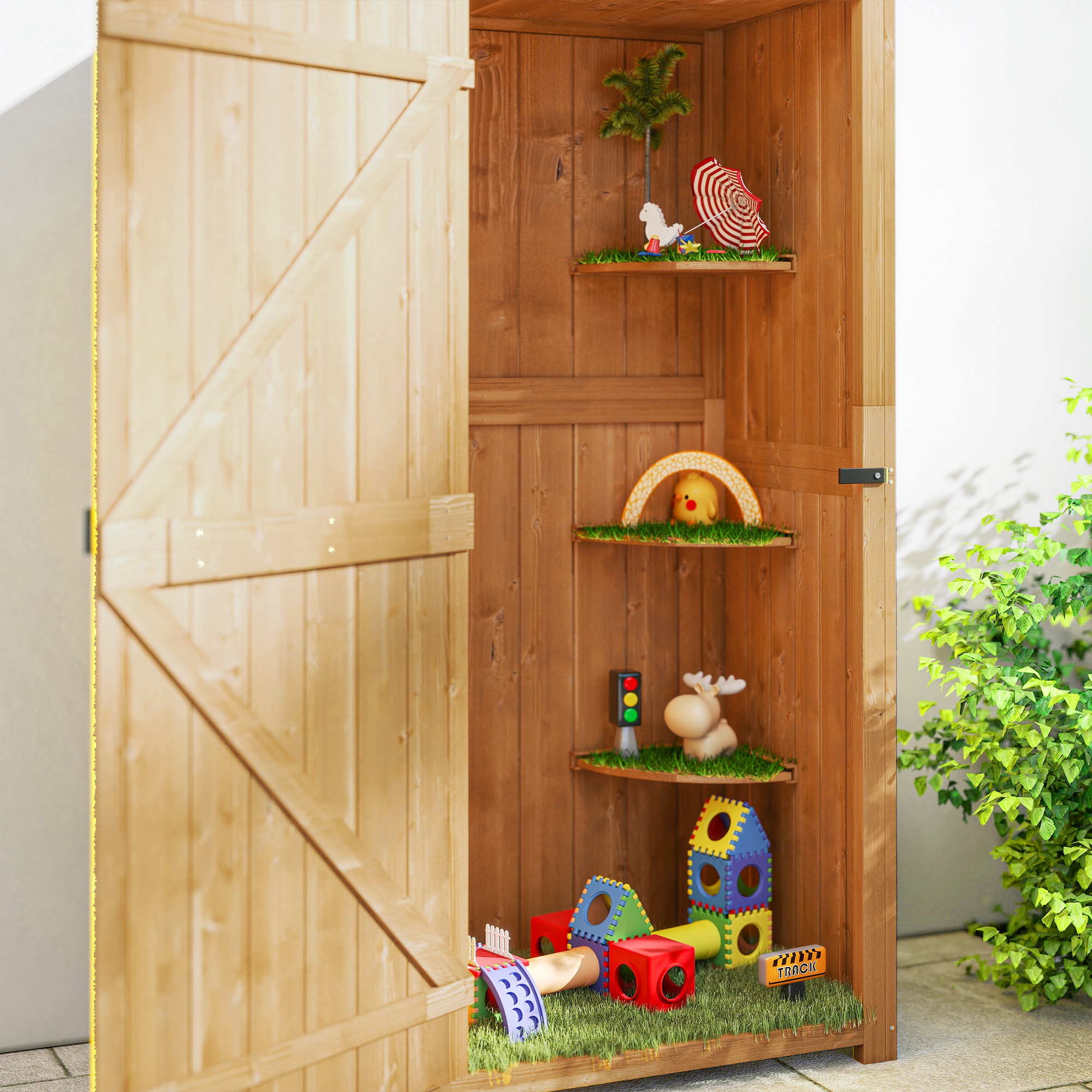 Outsunny tuinkast 77 cm x 54,2 cm x 179 cm