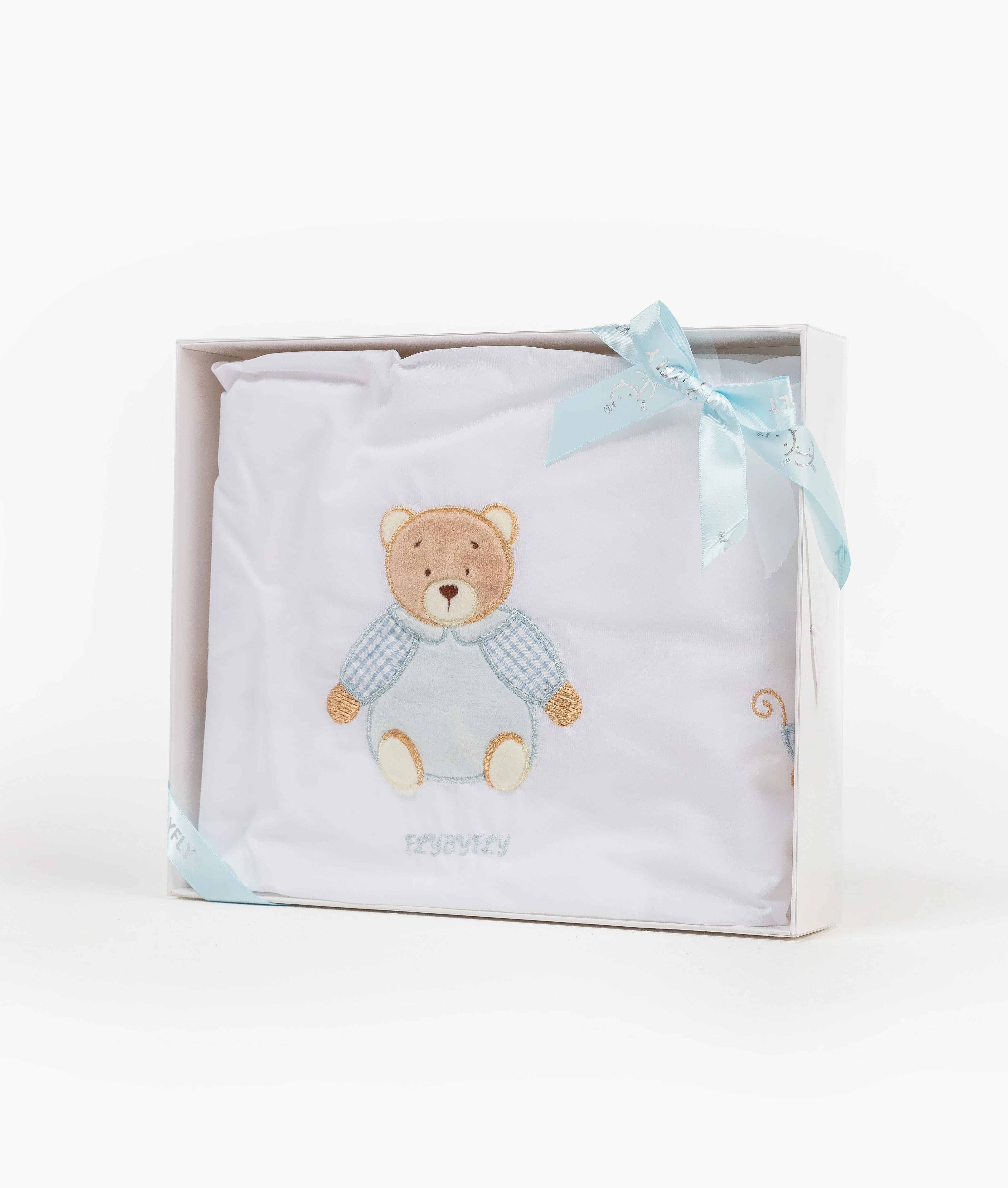Fitted Sheet | White & Blue