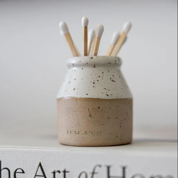 Ceramic Match Holder Two Tone