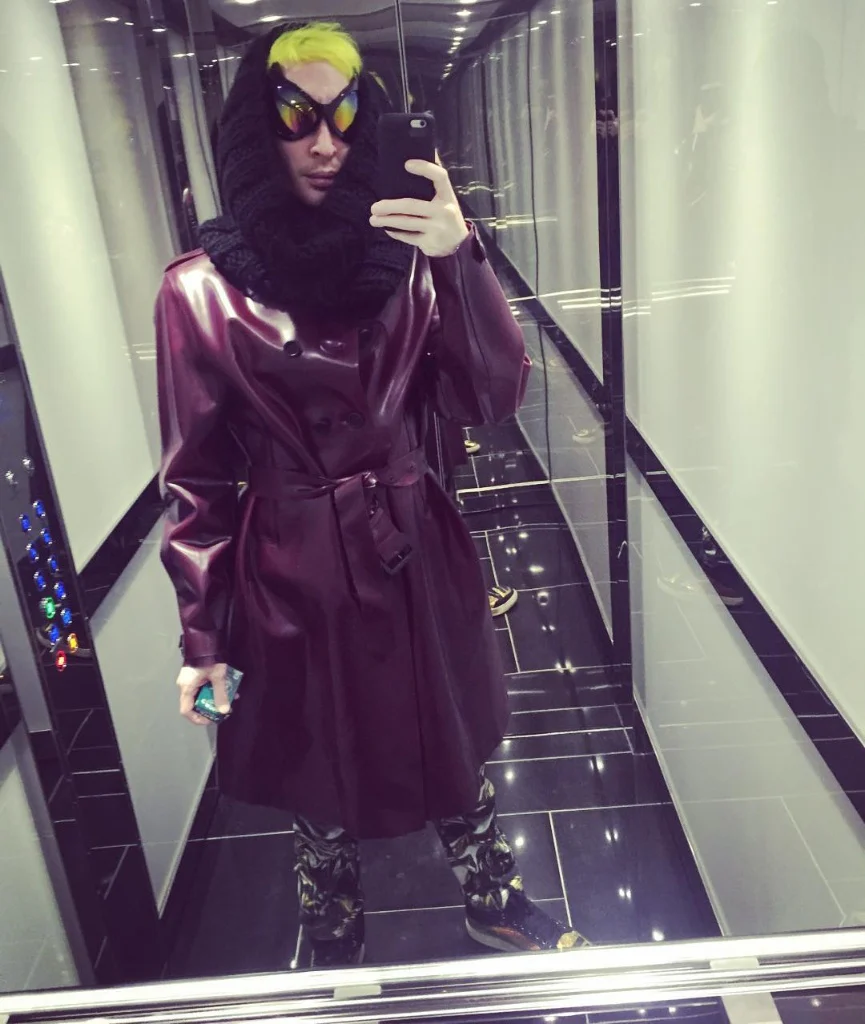 Cyber-Noir Avant-Garde Male Costume