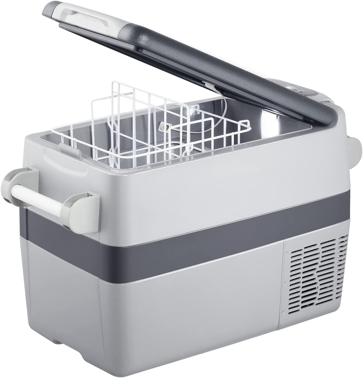 AJ30 Portable RefrigeratorPortable Freezer32 Quart(30L) Electric CoolerCar Refrigerator12/24V DC Cable & 110/240V ACCar Fridge for CampingTruckRVTravelFishing3-YEAR Warranty