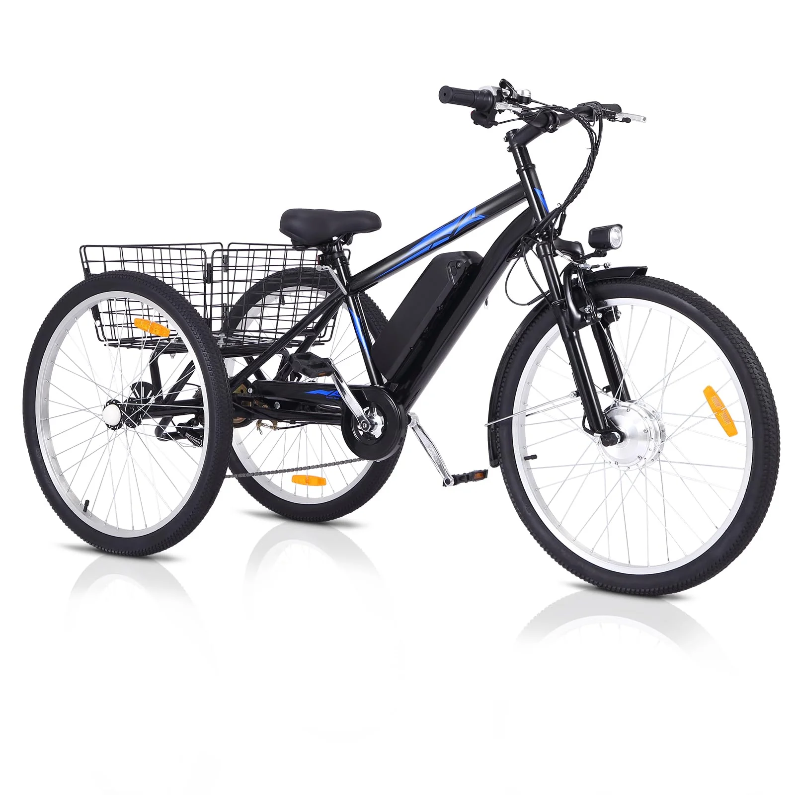 Garvee 3 Wheel Electric Bicycle for Men Women, 350W Motor Electric Tricycle for Adults, 26