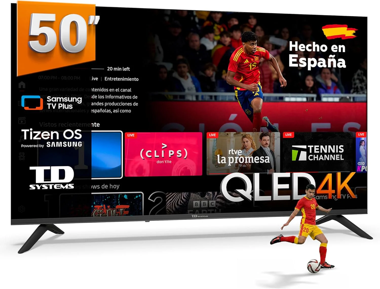 TD Systems - Smart TV 50 Inch 4K with Tizen OS 8.0 Powered by Samsung, Triple TV Tuner (DVB-T2/C/S2). 2026 TVs - PRIME50C22TIZEN