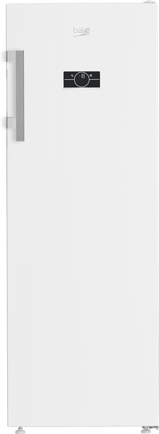 Beko Gefrierschrank B5RFNE295W freistehender Gefrierschrank, 260 l Gesamtrauminhalt, 5 Gefrierschubladen, 2 Gefrierfächer, NoFrost, Türalarm, 38 dB, Weiß