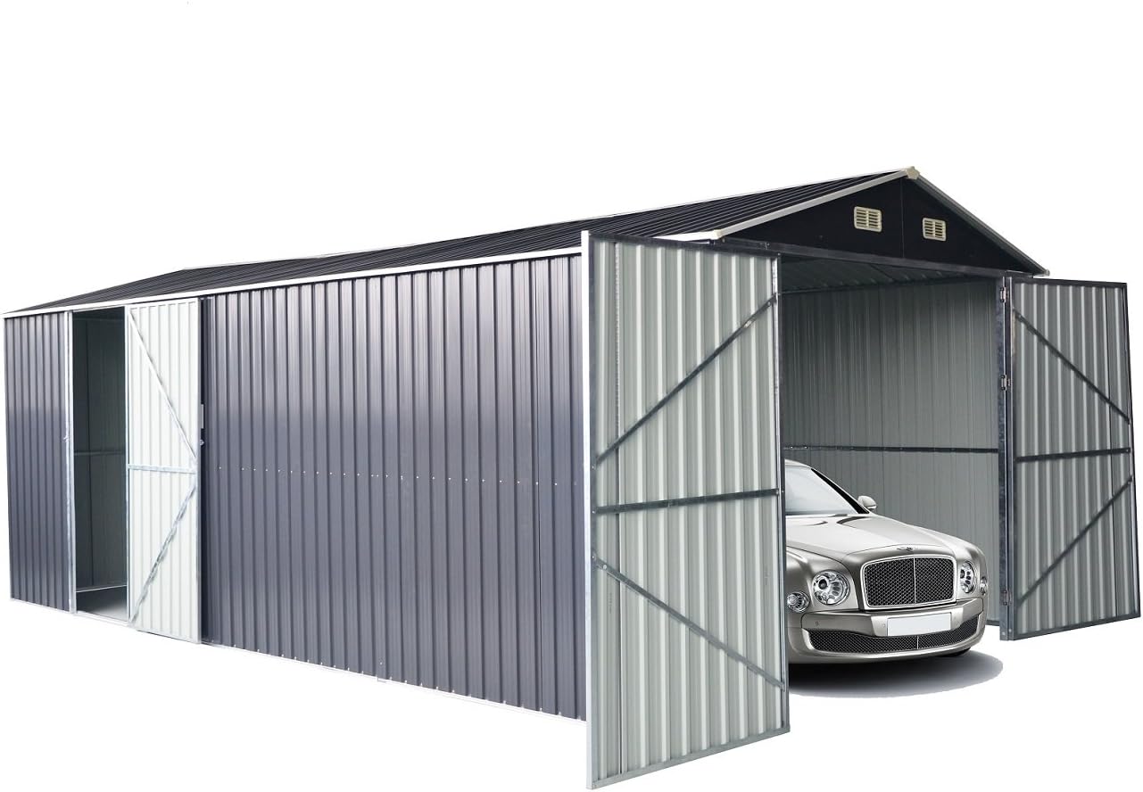 ITALFROM Box Casetta Casette Rimessa Ripostiglio Garage Auto Giardino Zincata Antracite Misura cm 500x300x232h - cod. [4535]