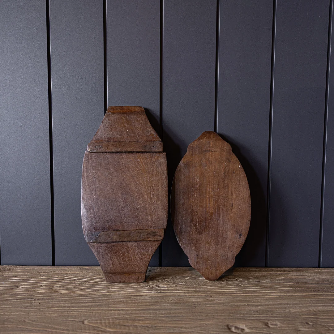 Vintage Wooden Oval Tray