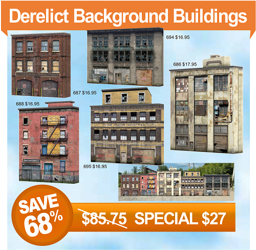 Derelict Railroad Background Models