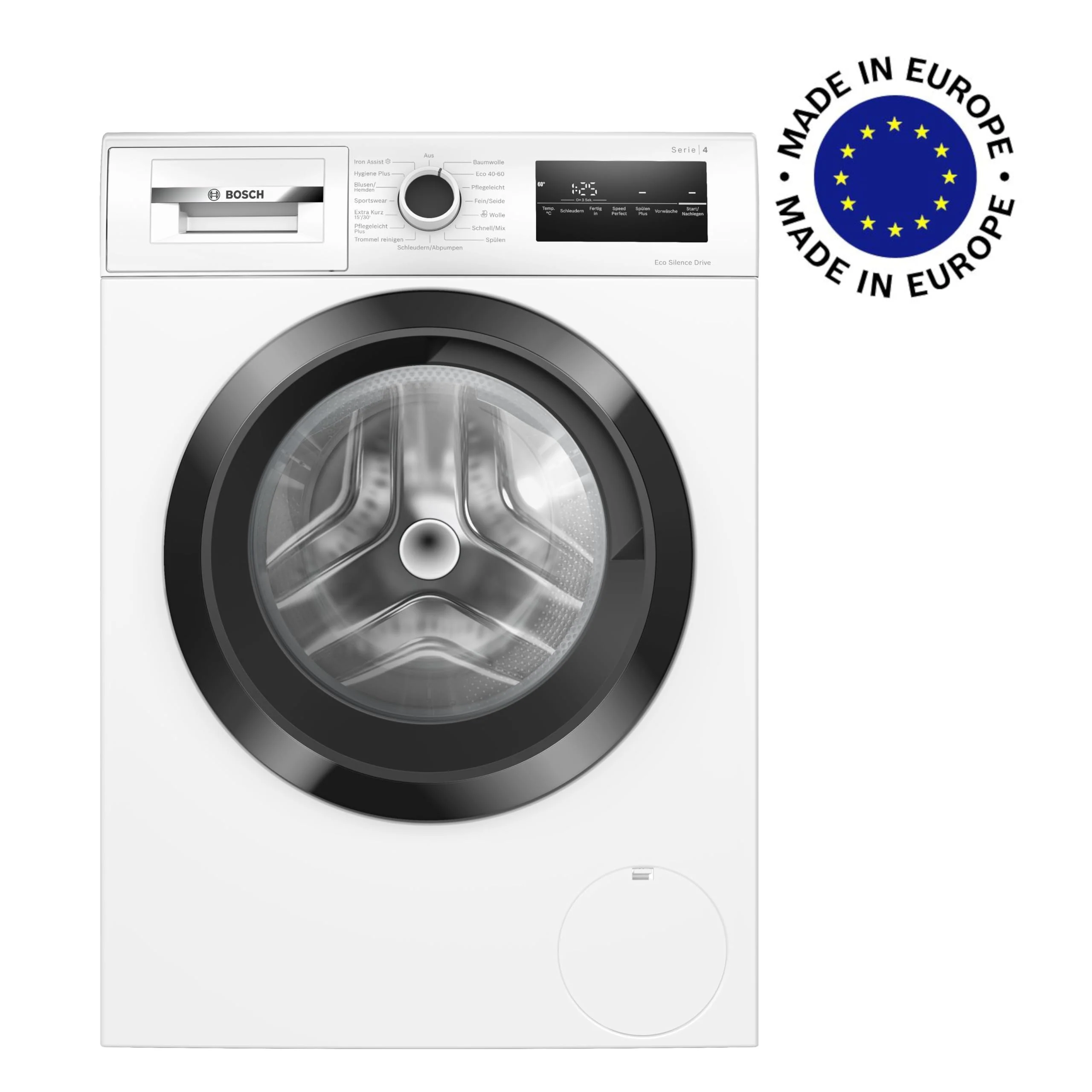 2025 Bosch WAN282K3, Serie 4, Lavatrice a Caricamento Frontale, 8 kg, 1400 giri/min, SpeedPerfect, Massimo Risparmio di Energia e Acqua, Funzione Aggiungi Capi, Igiene Elevata, AquaStop, IronAssist