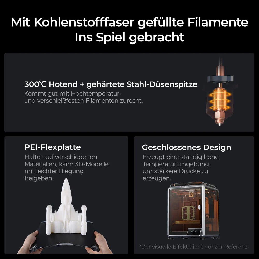 Creality K2 Plus Combo 3D-Drucker, 16-Farben Multimaterial-Druck, 350³mm XXL-Bauraum, Servo-Direktantrieb, Dual-KI-Kameras, Ultra-Leise