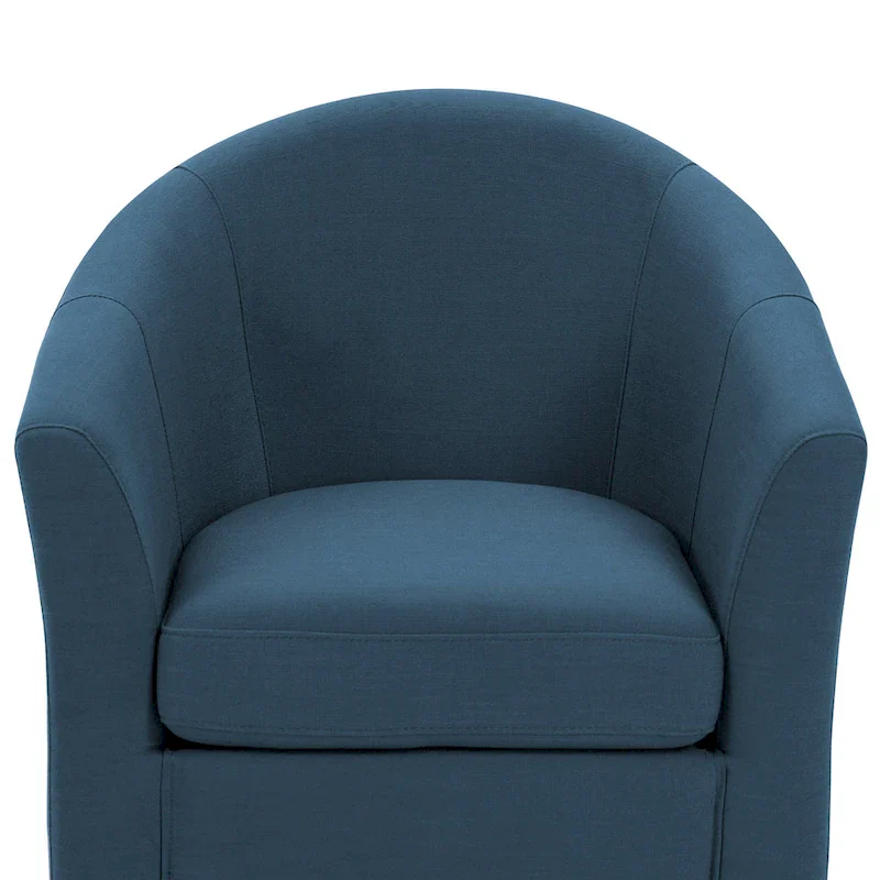 Set of 2 Modern Upholstered Swivel Barrel Chair Living Room Accent Chair