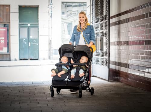 hauck Passeggino Doppio Swift X Duo   Passeggino Gemellare Leggero e Pieghevole con Una Mano, Reclinabile dalla Nascita   Per 2 Bimbi fino a 15 kg ciascuno, Cesto Fino a 3 kg Ciascuno   Nero : Hauck: Amazon.it: Prima infanzia