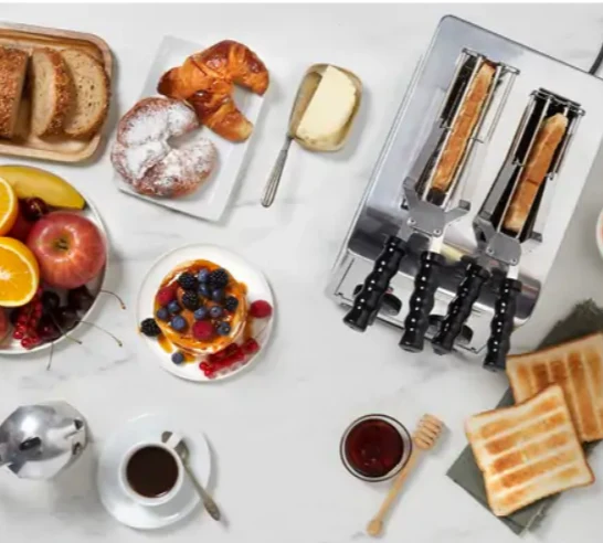 Milantoast Tostapane 2 Fette con Pinze e Accessorio per Panini