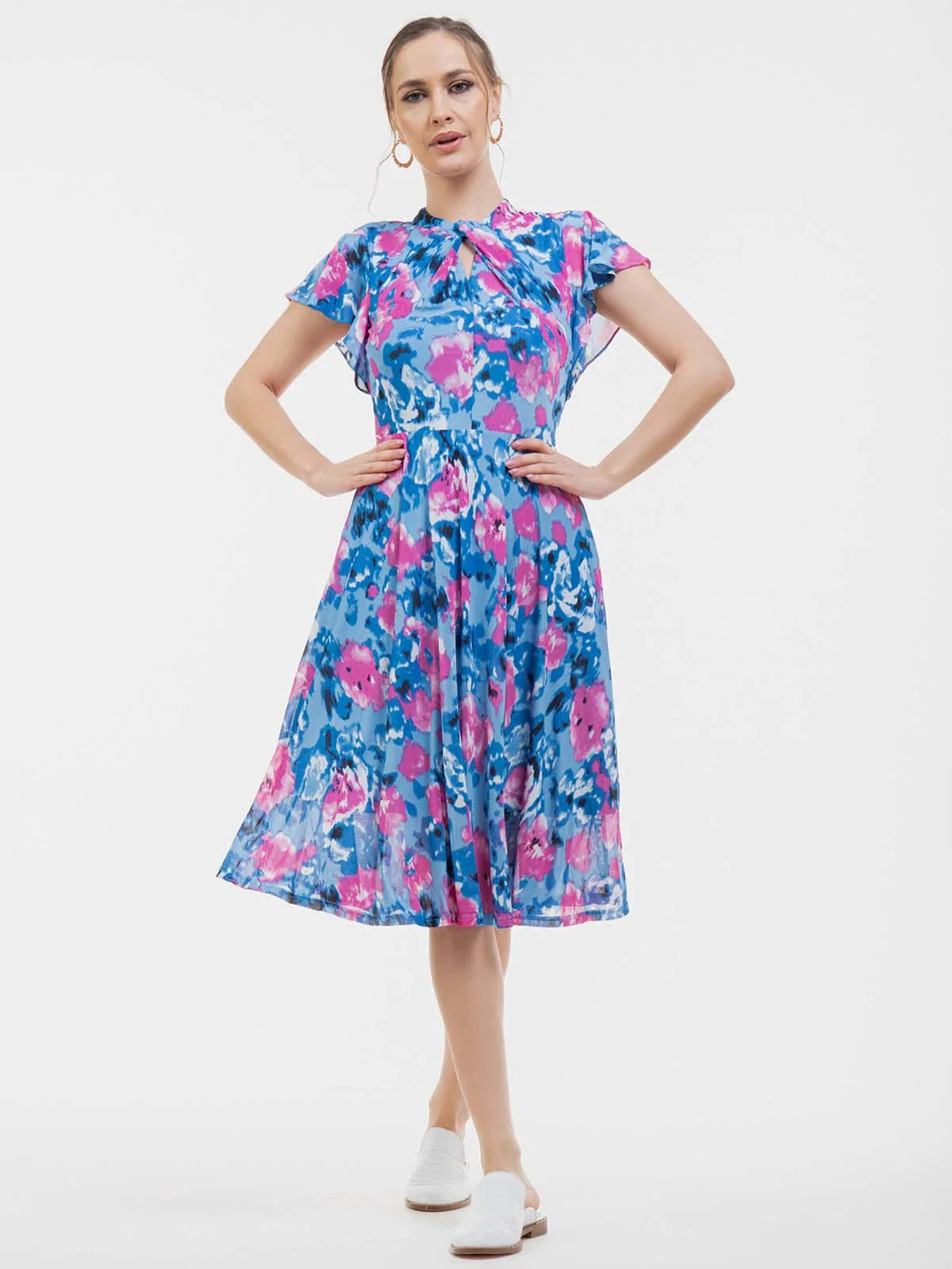 Luella Watercolour Keyhole Dress