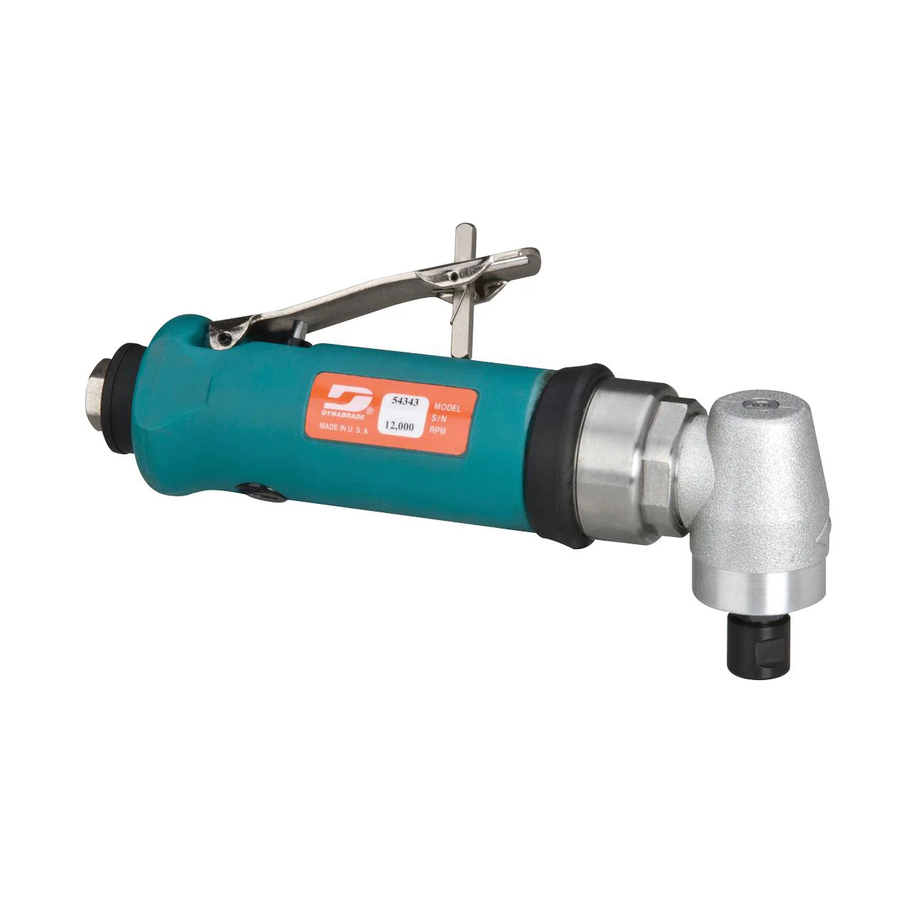 Dynabrade 54343  ~  .7 Hp Right Angle Die Grinder 12000 Rpm Composite Geared Rear Exhaust 1/4 Inch & 6 mm Collet
