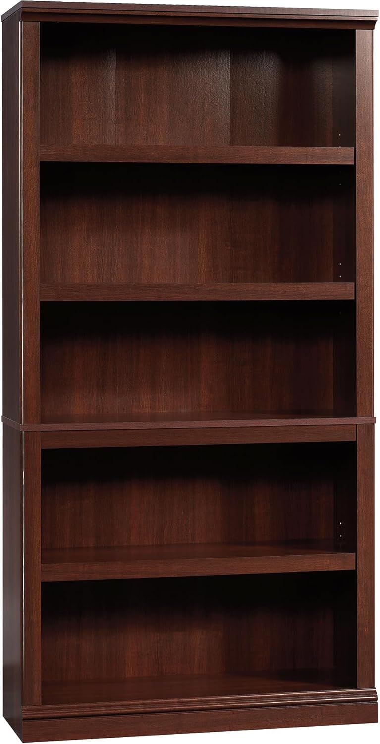 Sauder Miscellaneous Storage 5-Shelf Bookcase/ Book shelf, Select Cherry finish