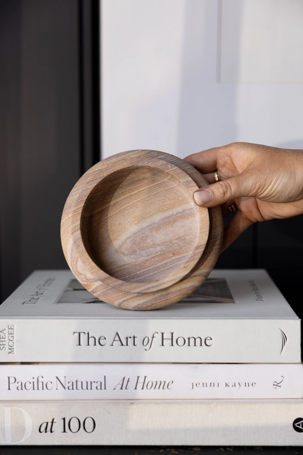 Hand Carved Sandstone Bowl