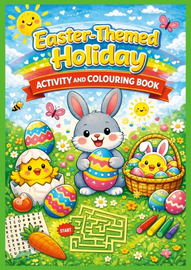 Easter Themed Holiday Activity and Colouring Book