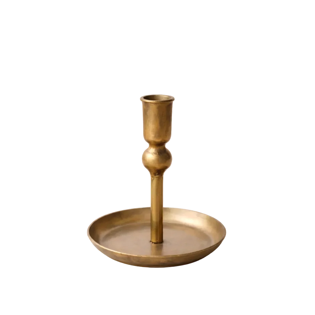 Mini Gold Plate Candle Holder
