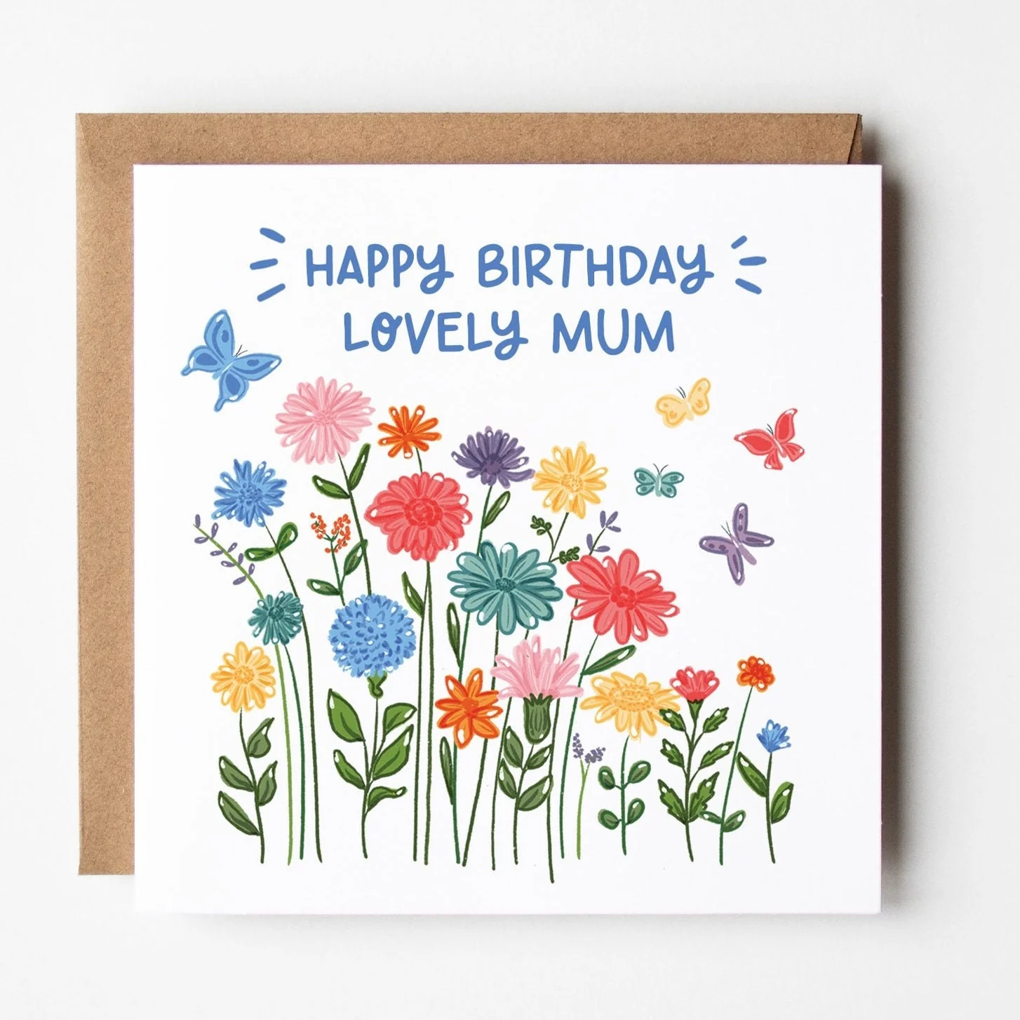 Lovely Mum Card a?�� Personalised Birthday Card For Mum a?�� Pretty Floral Card For Mum a?��