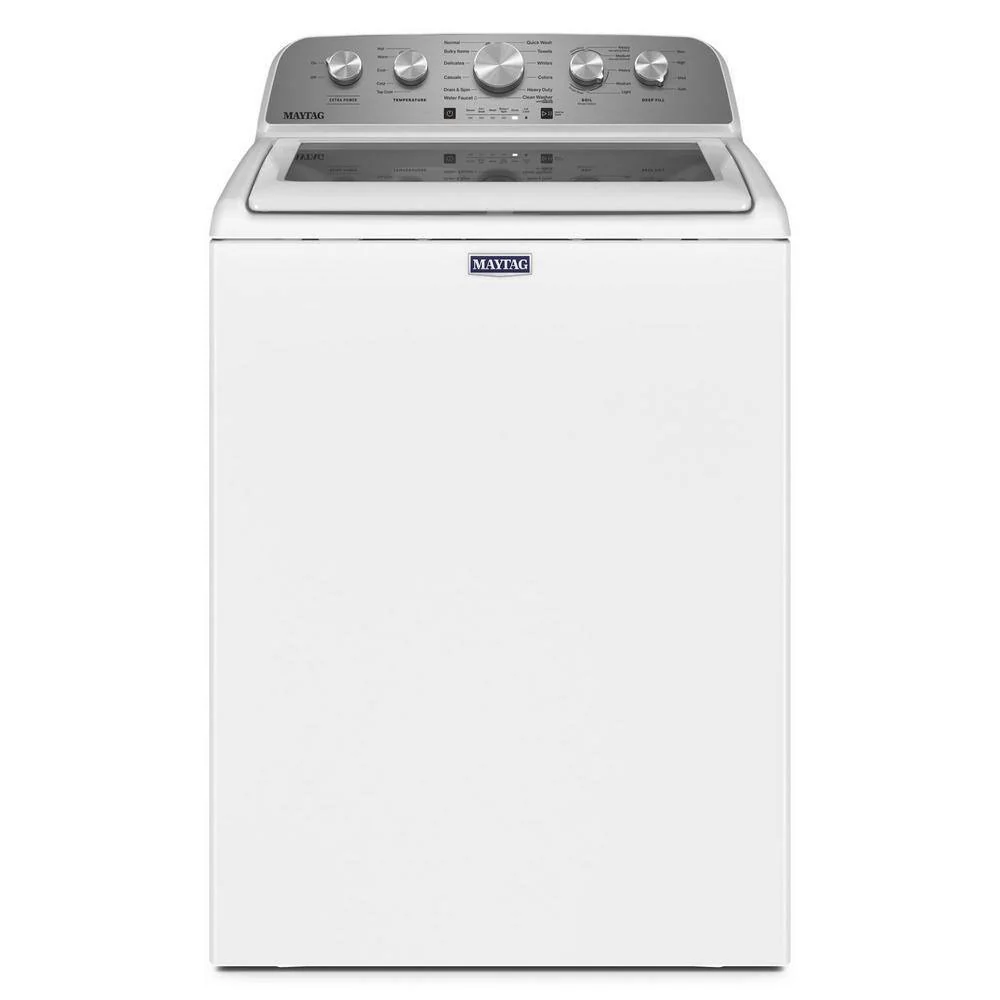 Maytag Top-Loading Washing Machine with 4.8 Cubic Foot Capacity and Extra Power Boost, White – MVW5430MW