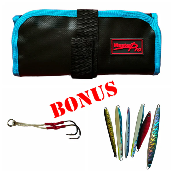 Fishing Jigging Lead Fish Bag BONUS +Jig assistant Hook +1x Lead Fish (Random)