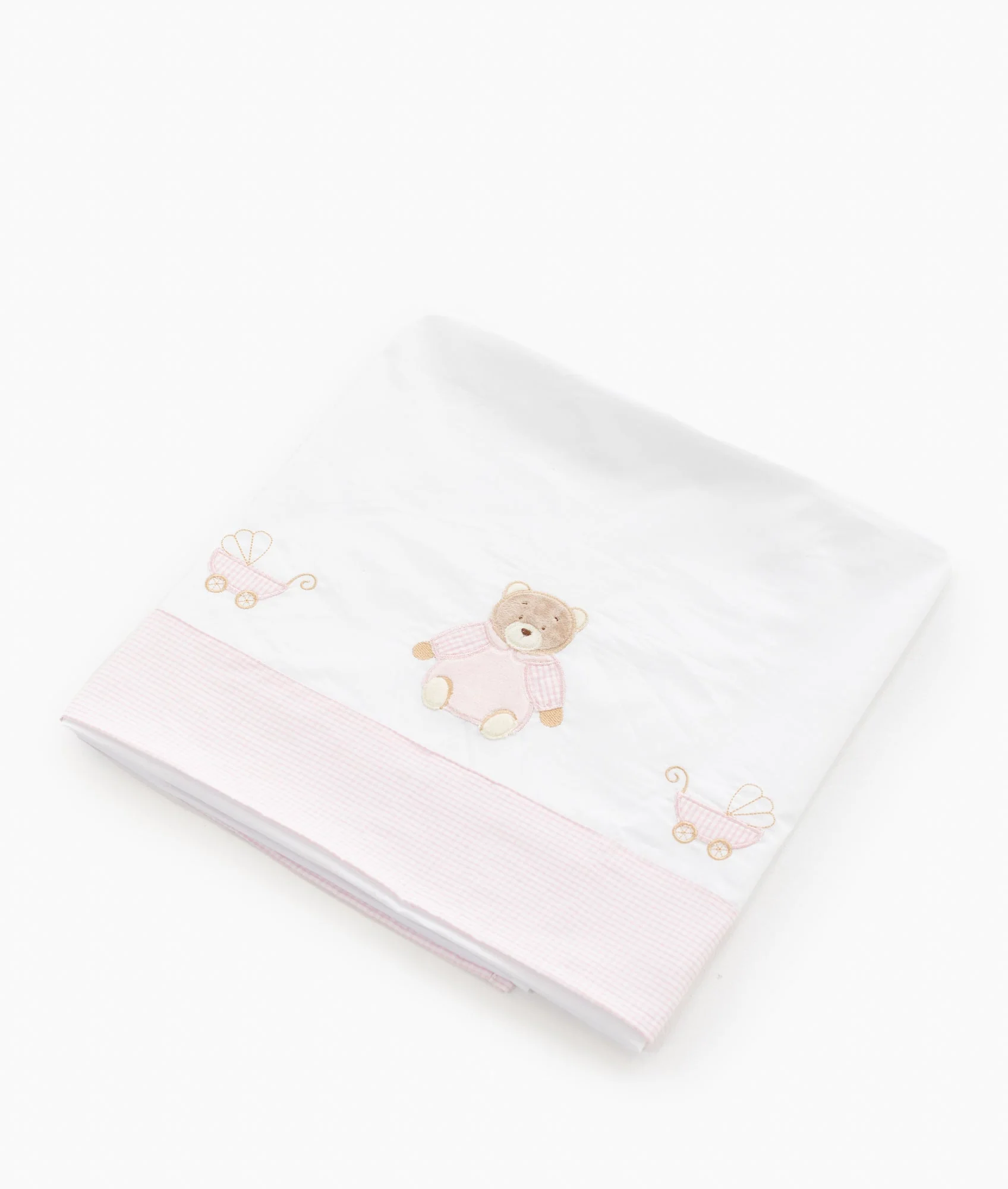 Flat Sheet | White & Pink
