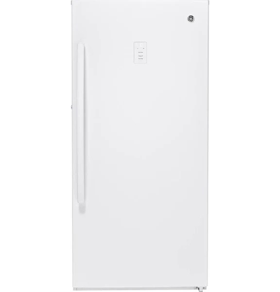 GE 14.1 Cu. ft. White Frost-free Upright Freezer – FUF14DLRWW
