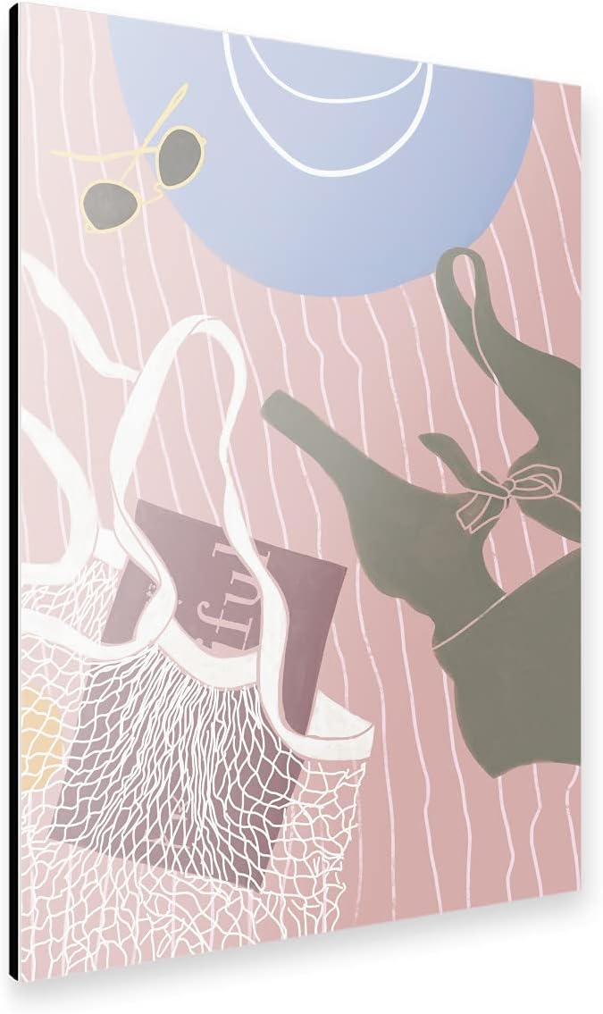 artboxONE Alu-Print 120x80 cm Kunga - Am Strand Strandtuch von Künstler The Artcircle