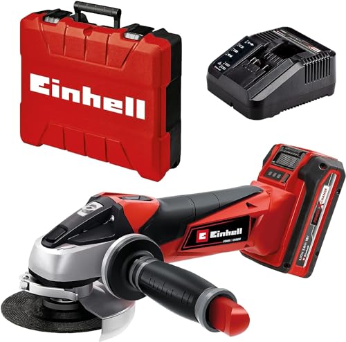 Einhell Smerigliatrice Angolare A Batteria Te Ag 18/115 Li Solo Power X Change 18 V, Nero Rosso : Amazon.it: Fai da te
