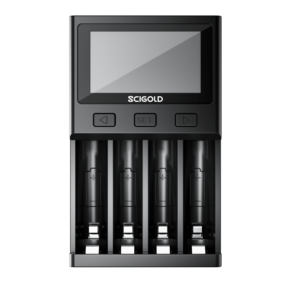 Scigold 4 Ni-MH AA Batteries & Ni-Zn/Ni-MH Battery Fast Smart Charger