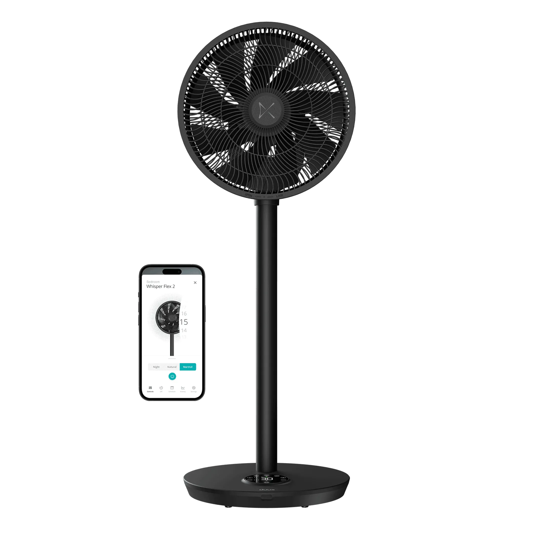 DUUX Ventilator Whisper Flex 2 zwart