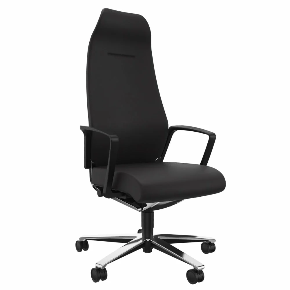 Sedia da ufficio ergonomica Züco Selvio E 0156 Poltrona direzionale | Schienale imbottito alto | Poggiatesta integrato