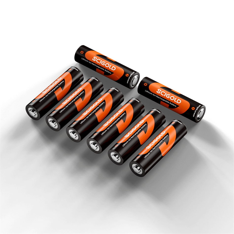 4pcs 1.5V Li-ion AA Rechargeable Batteries 2775mWh Intense