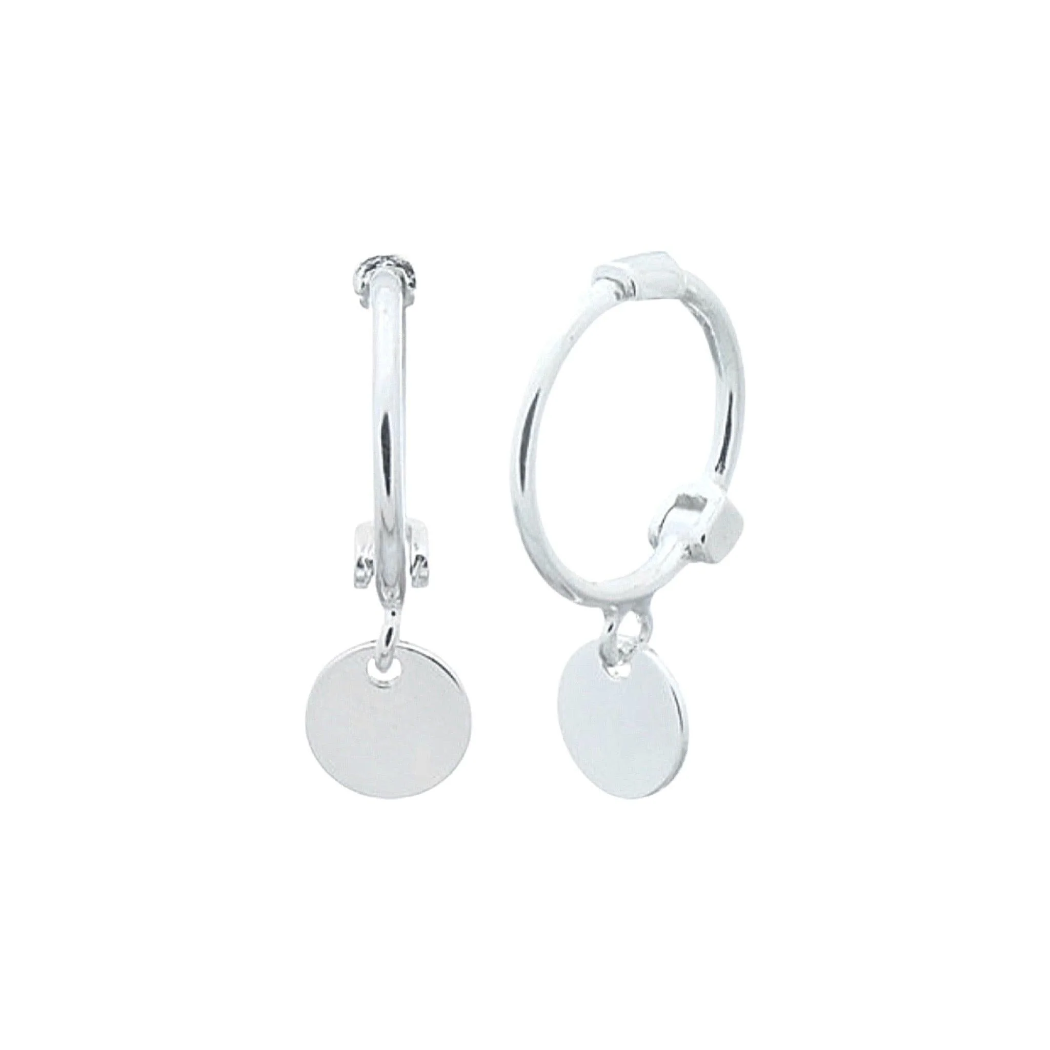 Laihas Mini Round Disk Hoop Earrings