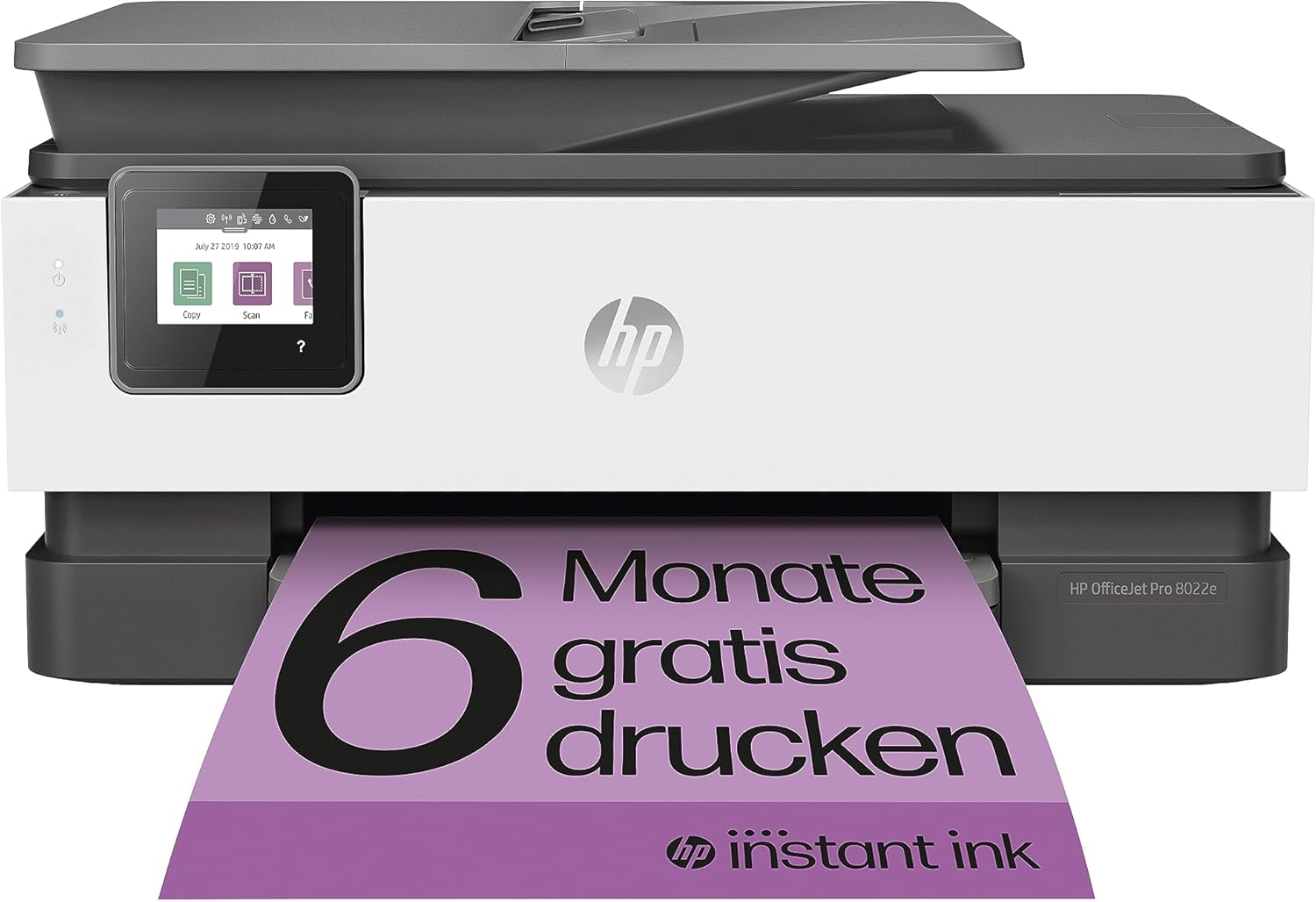 HP OfficeJet Pro 8022e Multifunktionsdrucker, 6 Monate gratis drucken mit HP Instant Ink inklusive, HP+, Drucker, Scanner, Kopierer, Fax, WLAN, LAN, Duplex, HP ePrint, Airprint, Basalt