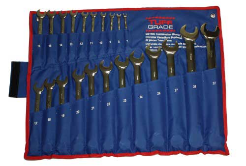 Tuff Grade TGCW-SET-22PC-MET  ~  22 Piece Combination Wrench Set 7 To 32mm