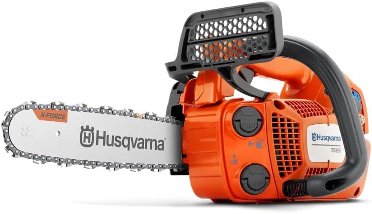 Motosega da potatura Husqvarna T525 con barra Carving da 25 cm e motore di ultima generazione X-Torq 27 cc, per un peso di soli 2,7 Kg