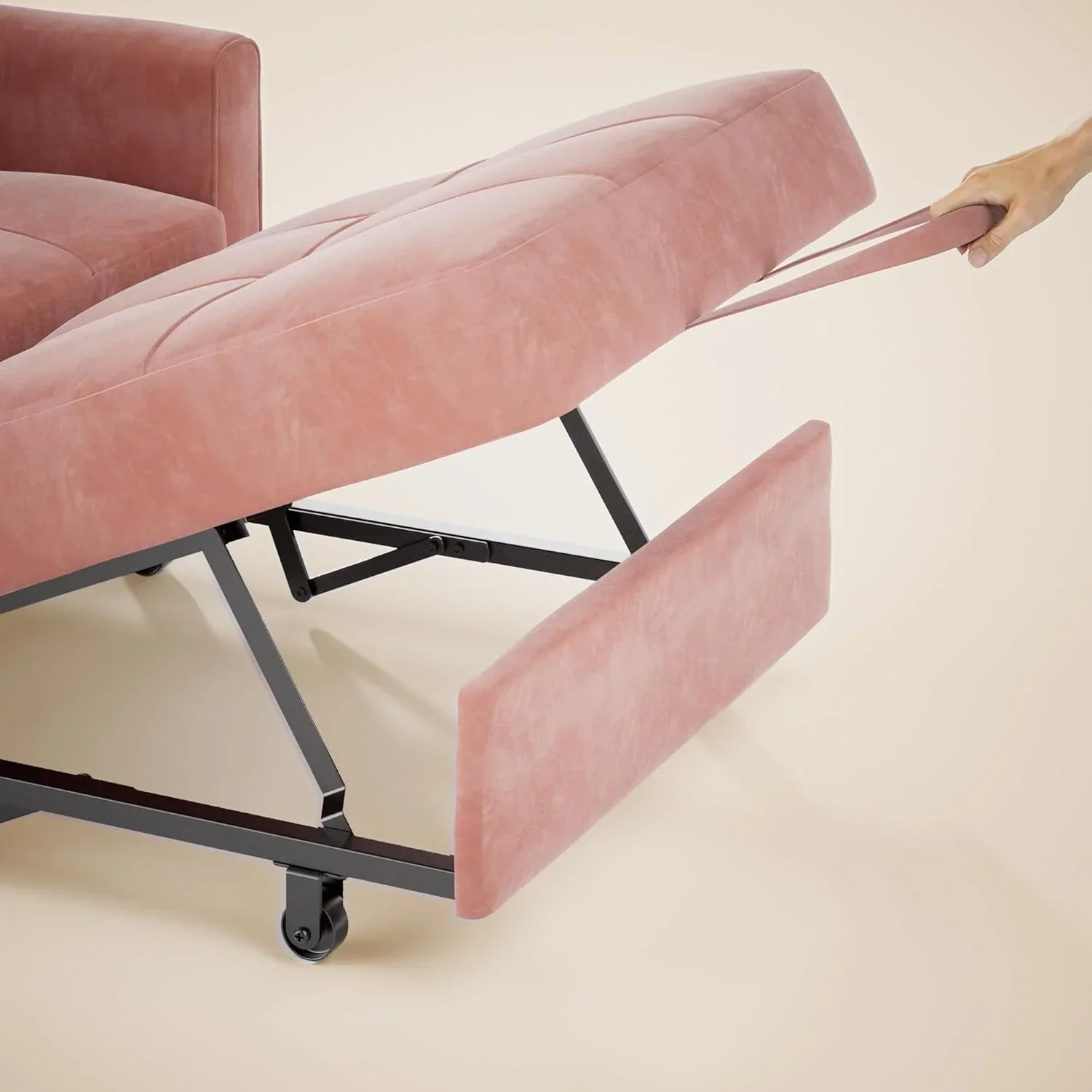 Sofa Bed Chair 3 in 1 Convertible Pullout Single Sleeper Chair Bed Spacious Multifunctional Sofa