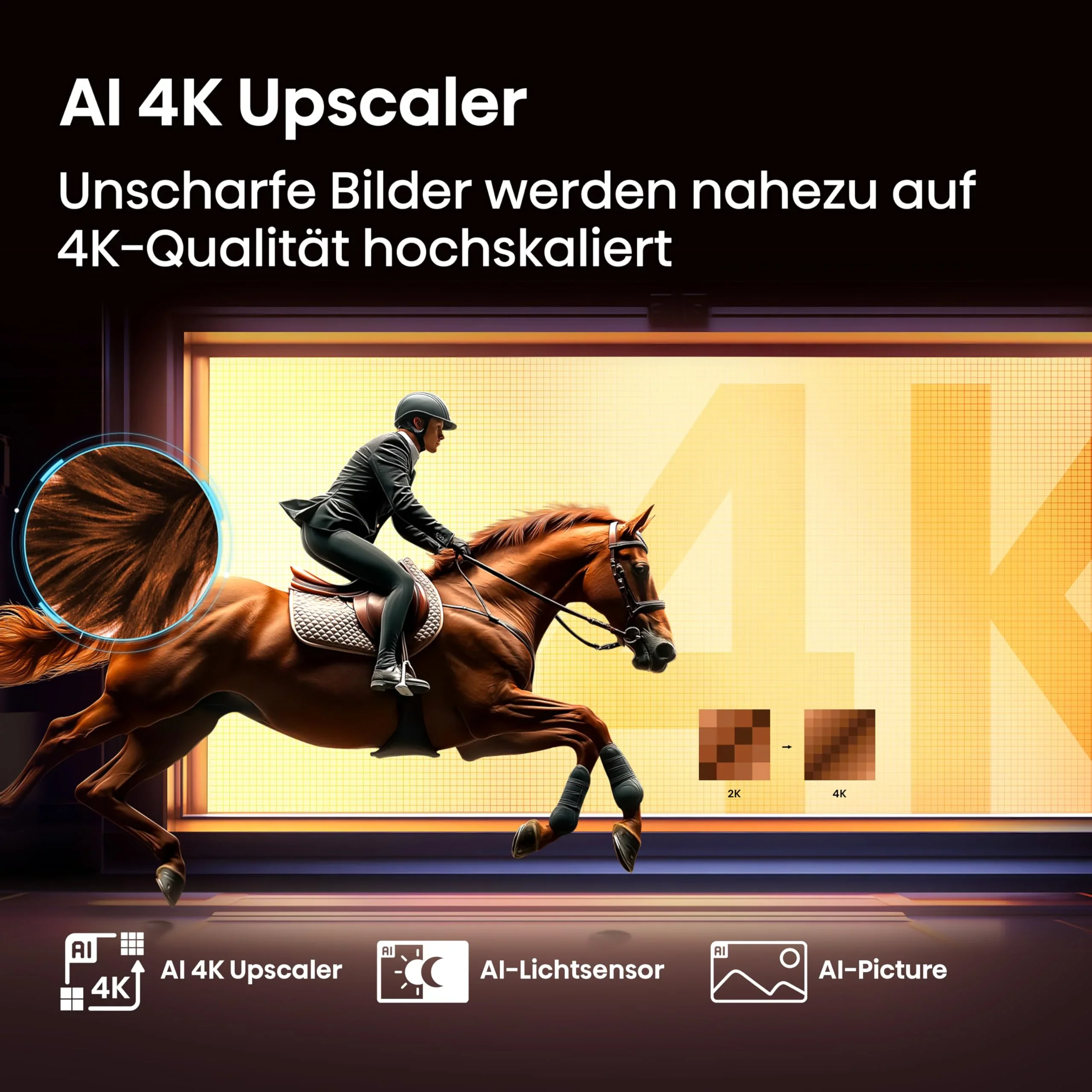 Hisense 43E7Q Televisore, 43 pollici, 4K UHD QLED, Smart TV, Game Mode Plus, Filmmaker Mode, Dolby Vision Atmos, HDR10, HLG, HDR Immersive, AI 4K Upscaler, Dolby MS12, DTS X, Controllo vocale [2025]