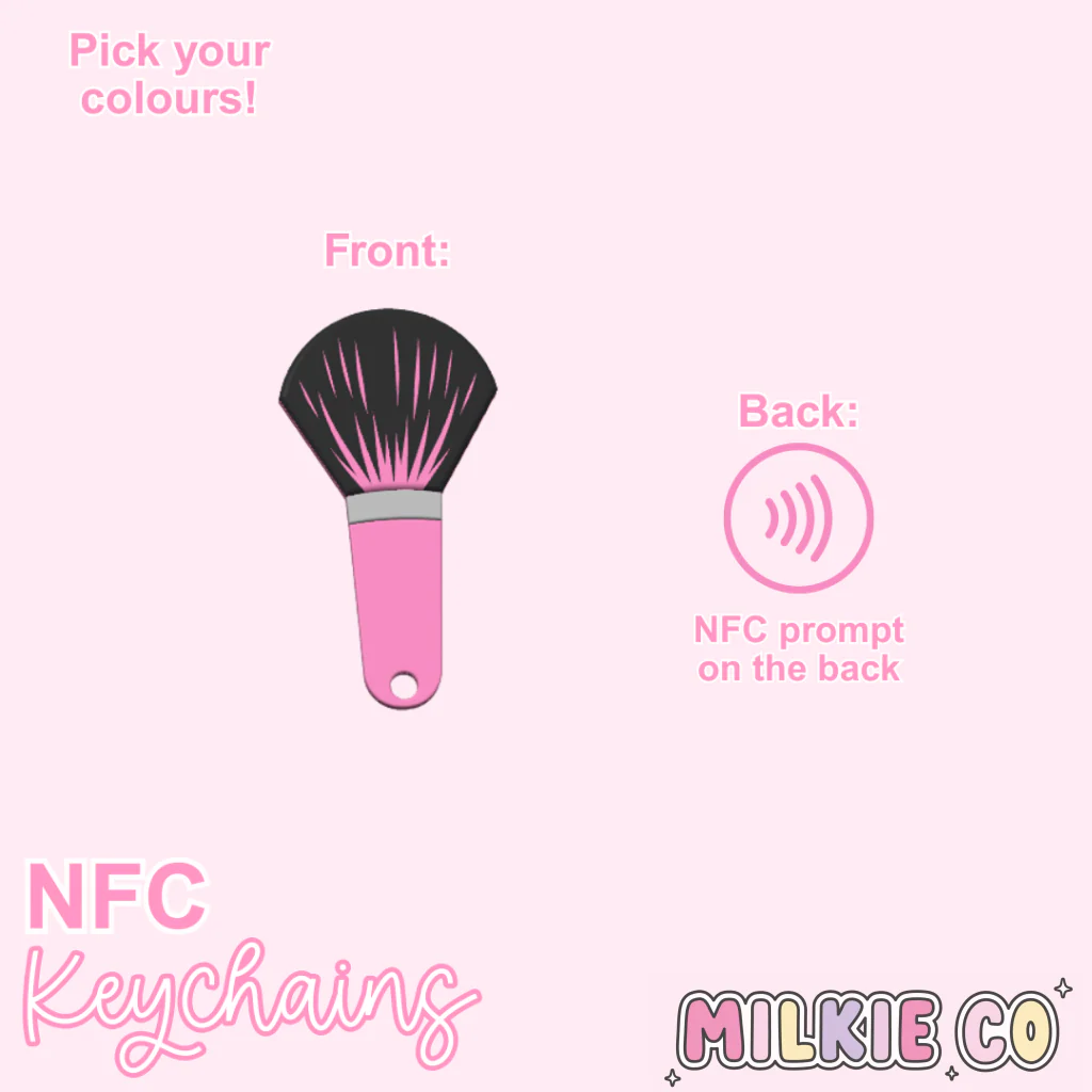 Makeup Brush NFC Keychain