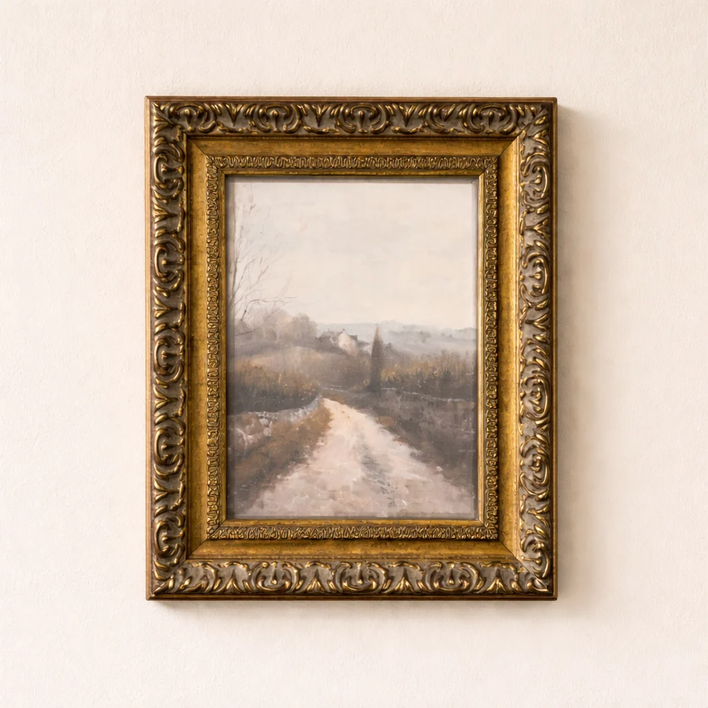 Matin Brumeux | Antique Inspired Brass Mould Framed Art