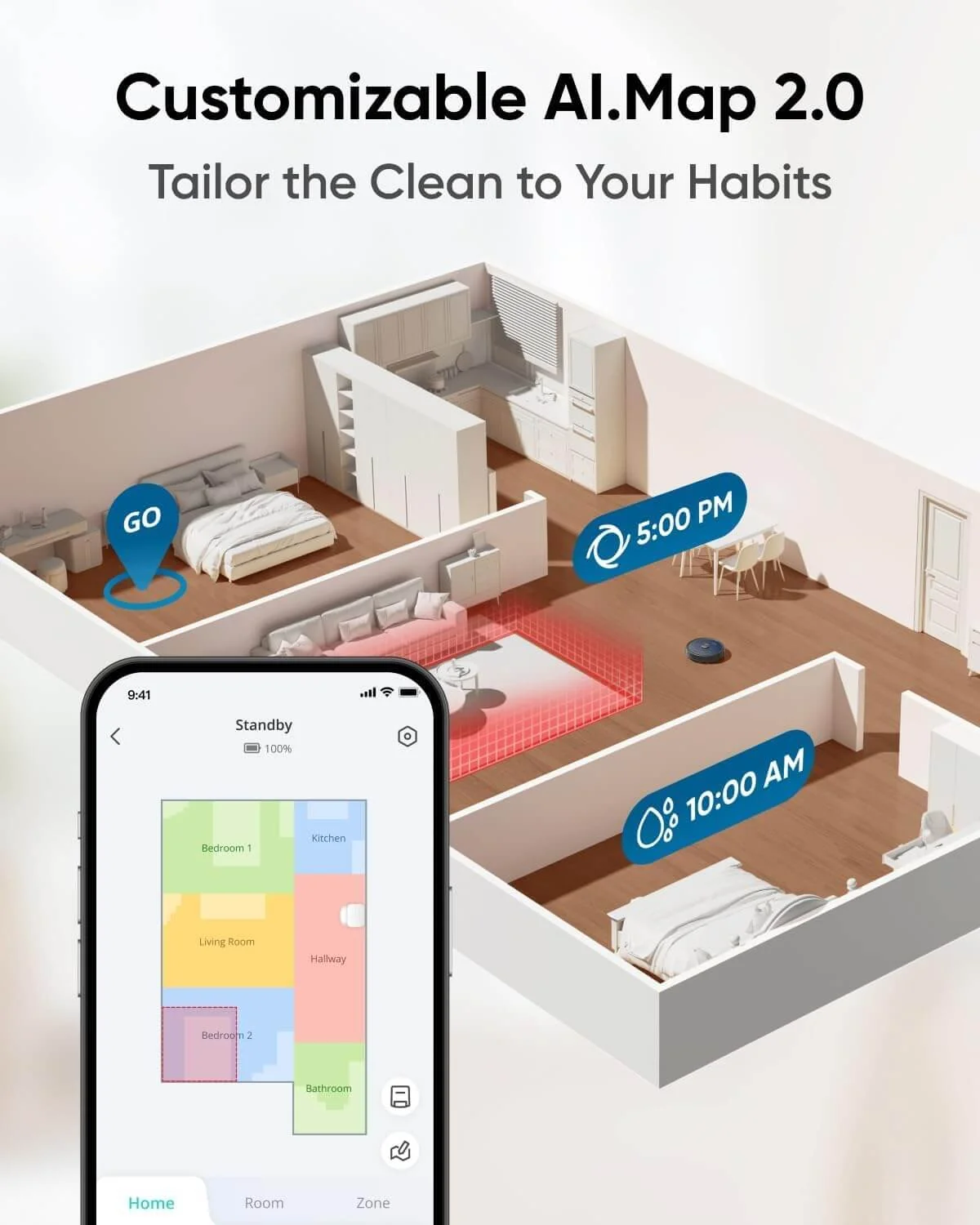 eufy X10 Pro Omni Robot Vacuum and Mop Combo, 8,000 Pa, Dual Mops with 12 mm Auto-Lift and Carpet Detection, AI Obstacle Avoidance, Auto Mop Washing&Drying, Self-Emptying, White