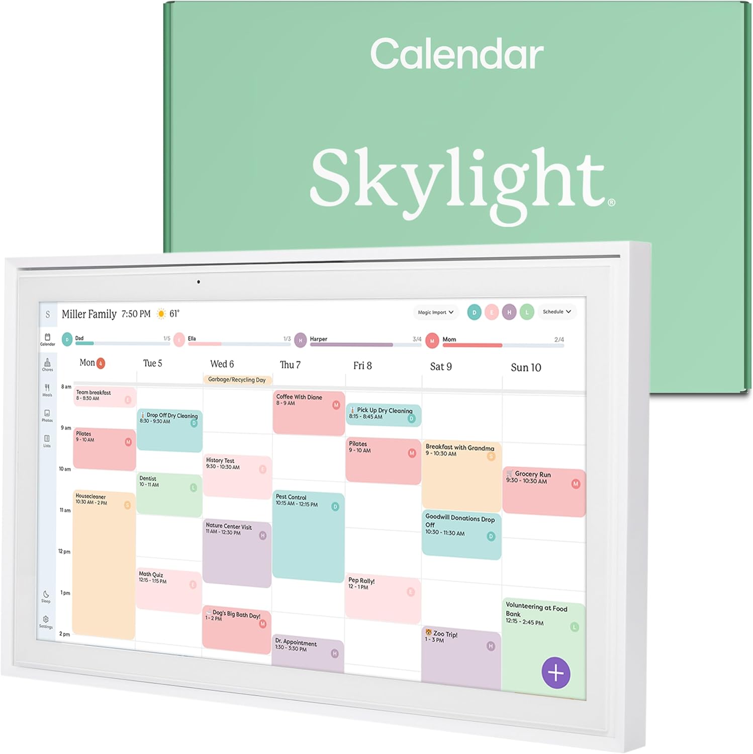 15-Inch Digital Wall Planner & Chore Chart 2025