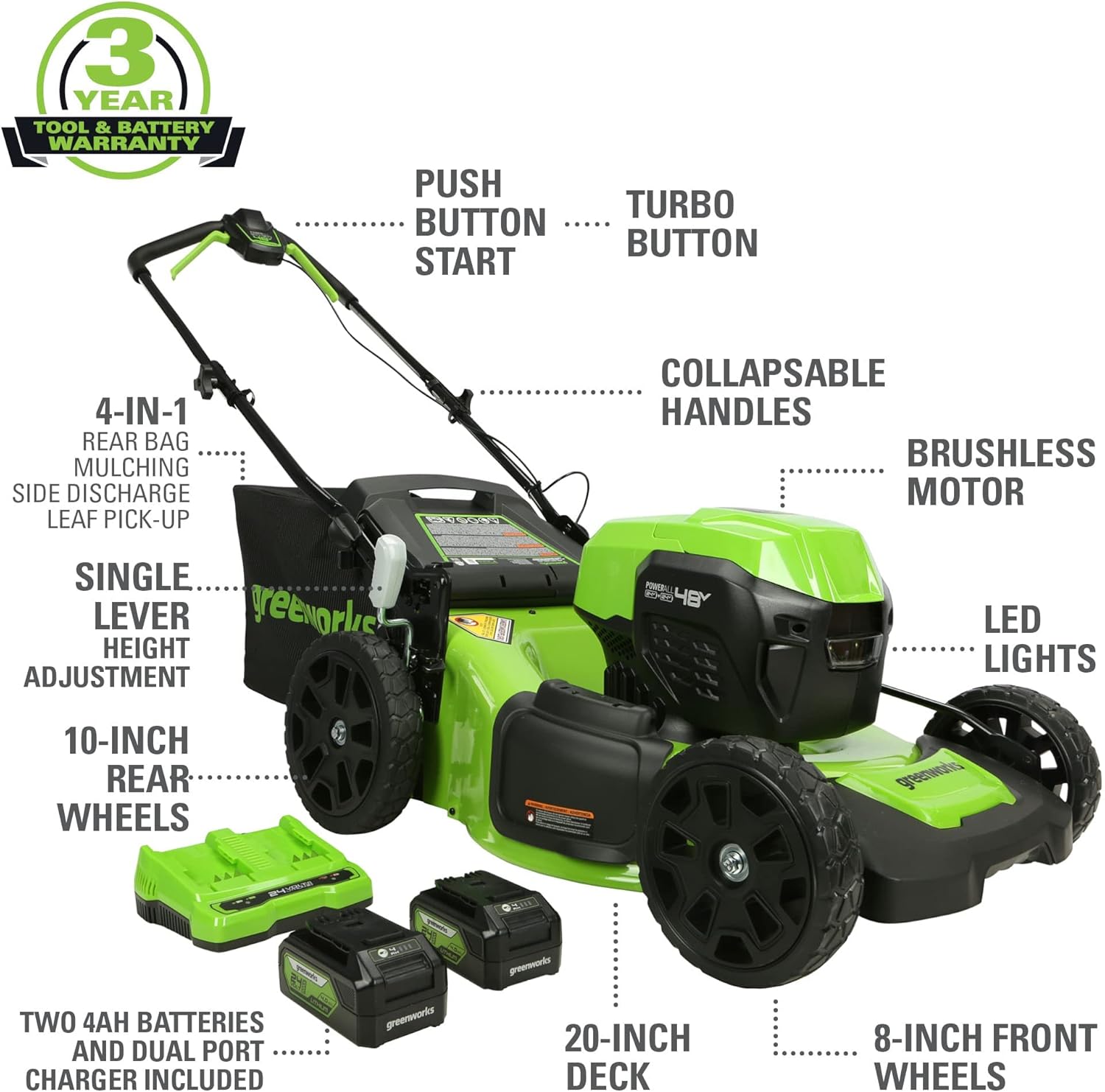 Greenworks 48V (24V x 2) 20
