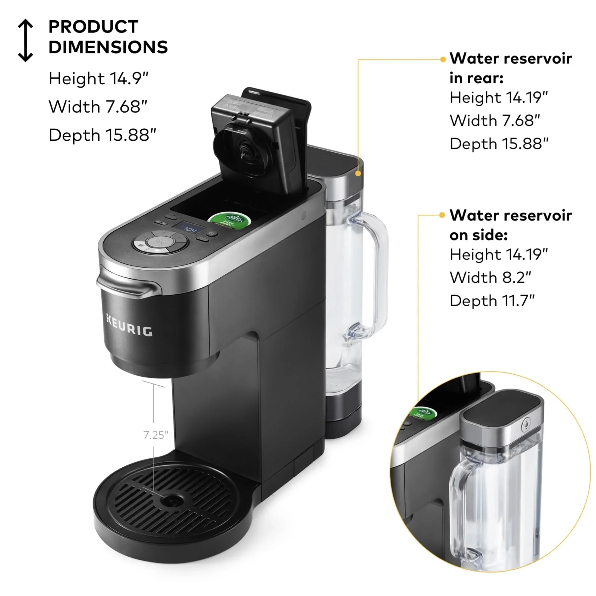 Keurig K-Duo Plus coffee machine for single servings and pots