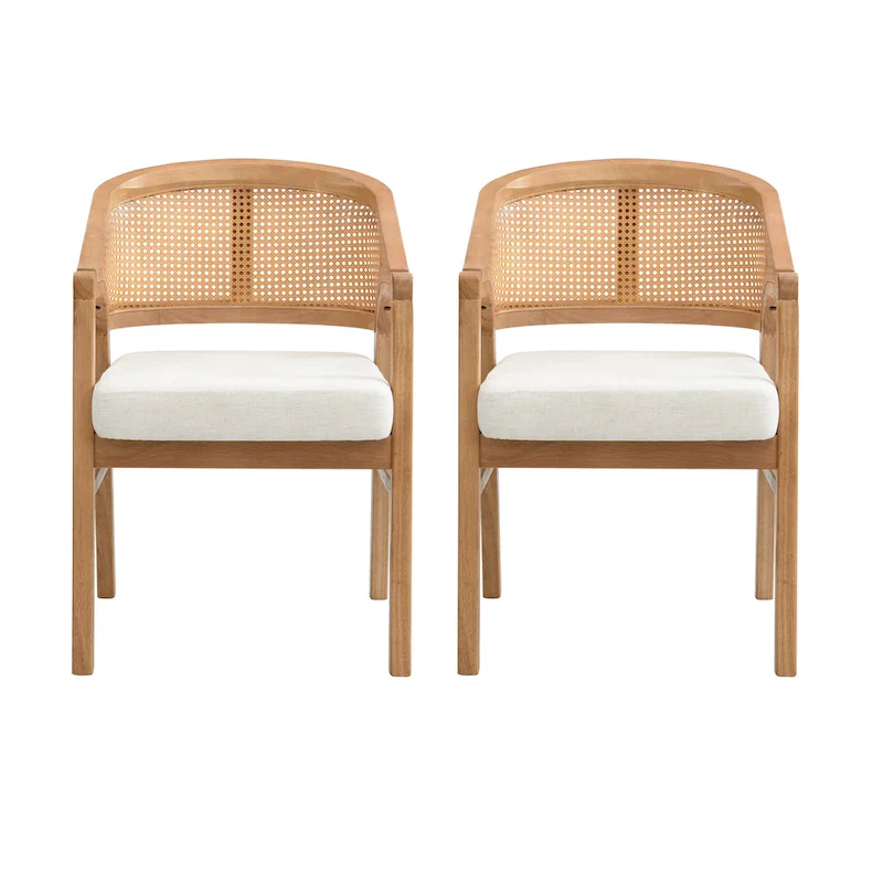 Christopher Knight Home - Cane Upholstered Dining Chair (Set of 2)