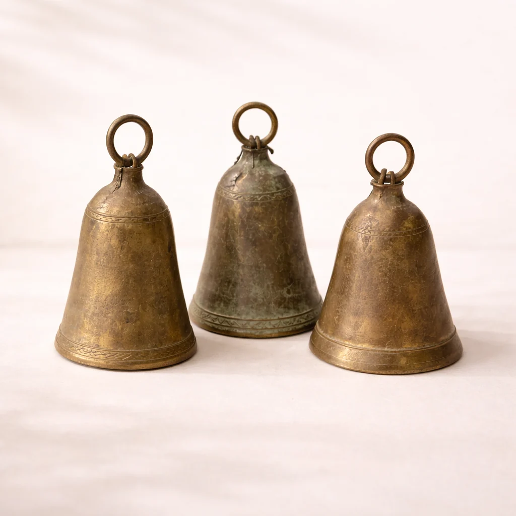 Antique Brass Cow Bell