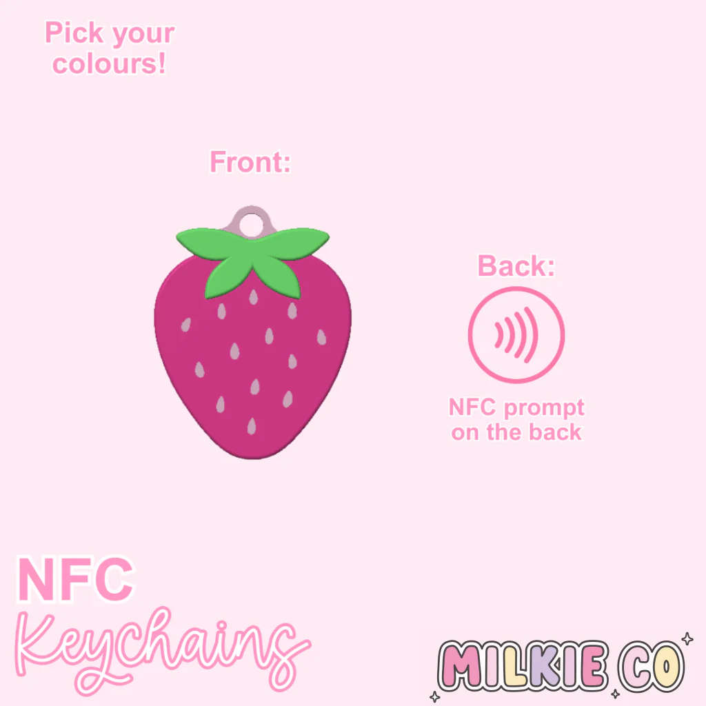 Strawberry NFC Keychain
